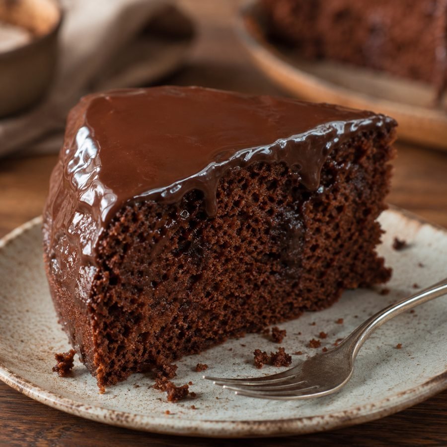 Coffee Cake with Chocolate Glaze